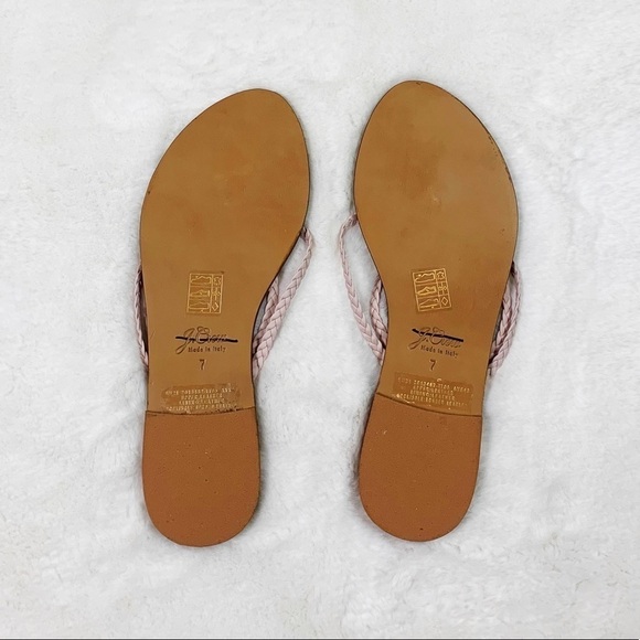 NEW J. Crew Capri Braided-Strap Flip-Flops Sandals In Pink/Tan - Picture 5 of 5